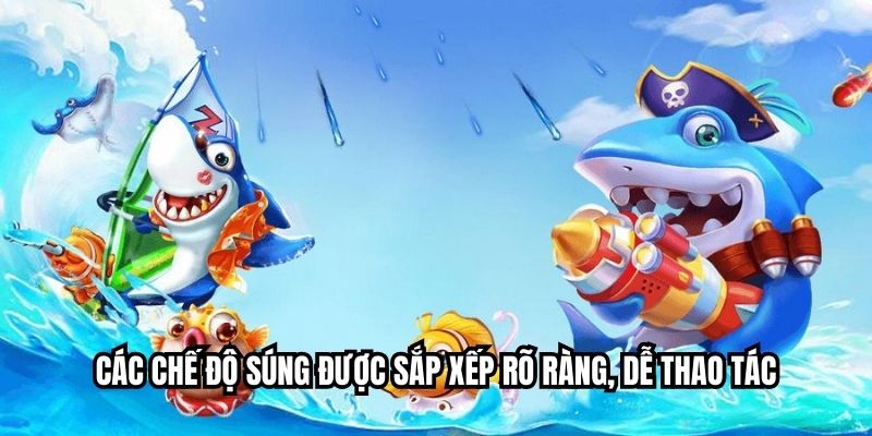 Các chế độ súng được sắp xếp rõ ràng, dễ thao tác